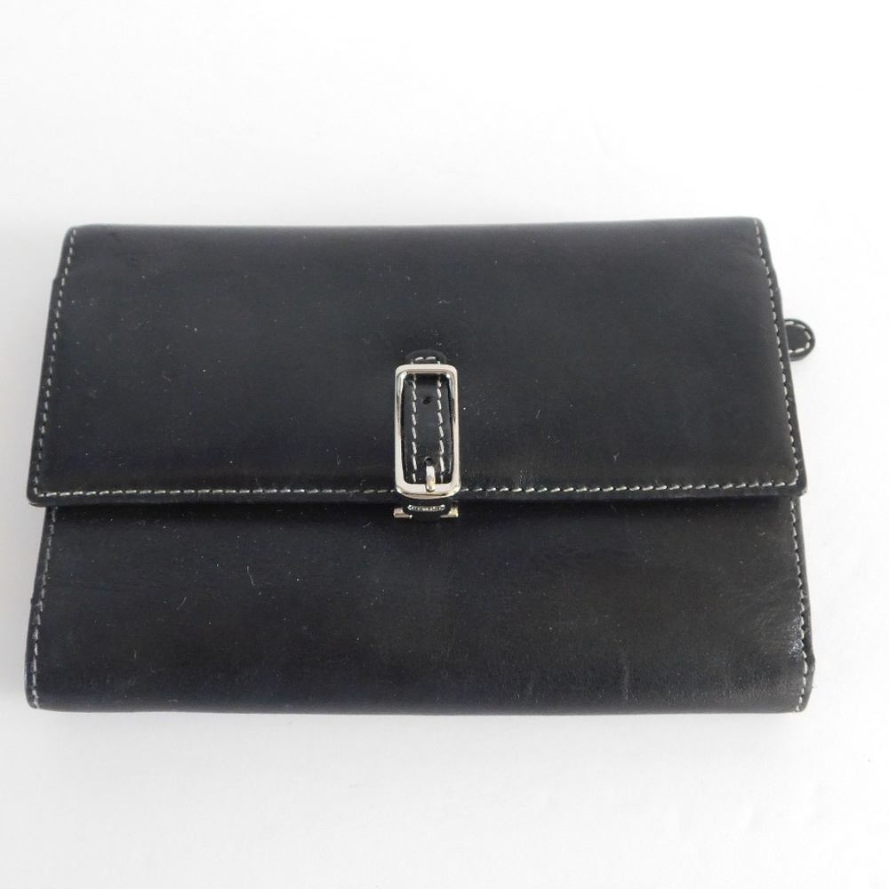 COACH Black Leather Small Wallet